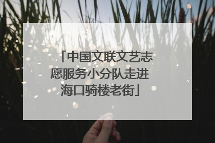 中国文联文艺志愿服务小分队走进海口骑楼老街